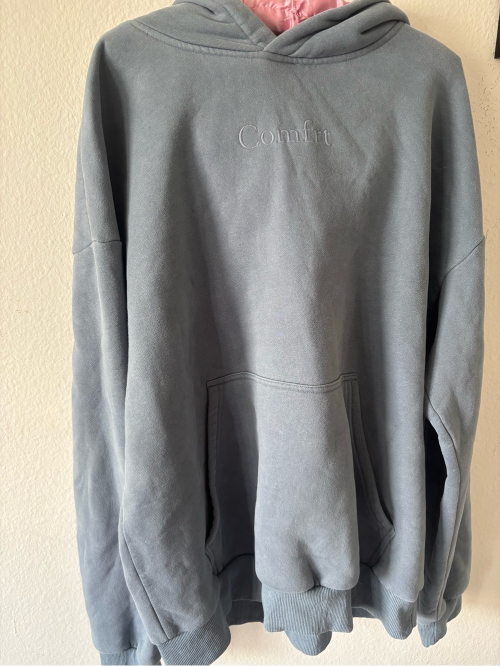 Thick Slate Blue Comfrt Oversized Hoodie